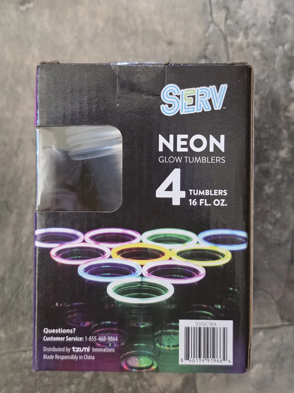 Neon Glow Tumblers - 4 Pack (Multicolor) BNIB